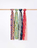 Organic cotton voile stole mix print femme La Fiancée