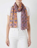 Organic cotton voile stole mix print femme La Fiancée