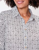 Straight organic cotton voile shirt femme La Fiancée