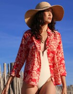 Straight organic cotton voile shirt femme La Fiancée