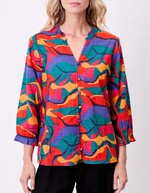 Organic cotton ruffled blouse femme La Fiancée