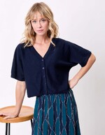Plain short knit cardigan femme La Fiancée