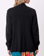 Plain long shawl-collar cardigan femme La Fiancée