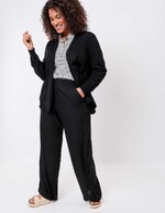 Plain long shawl-collar cardigan femme La Fiancée