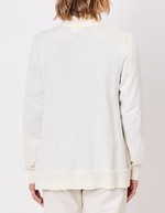 Plain long shawl-collar cardigan femme La Fiancée