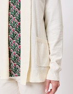 Plain long shawl-collar cardigan femme La Fiancée