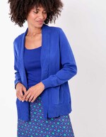 Plain long shawl-collar cardigan femme La Fiancée