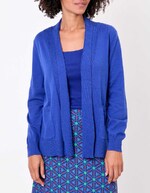 Plain long shawl-collar cardigan femme La Fiancée