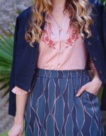 Flowy flared midi skirt femme La Fianc&eacute;e