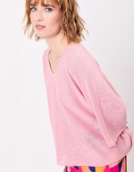 Plain fine and lightweight knit sweater femme La Fiancée