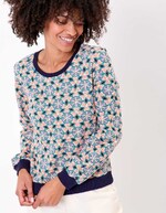 Printed organic cotton crewneck sweatshirt femme La Fiancée