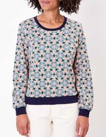 Printed organic cotton crewneck sweatshirt femme La Fiancée
