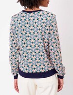 Printed organic cotton crewneck sweatshirt femme La Fiancée