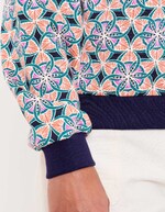 Printed organic cotton crewneck sweatshirt femme La Fiancée