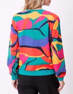 Printed organic cotton crewneck sweatshirt femme La Fiancée