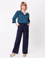 Straight thick organic cotton trousers femme La Fiancée