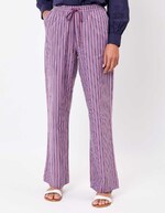 Striped organic cotton trousers femme La Fiancée