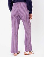 Striped organic cotton trousers femme La Fiancée