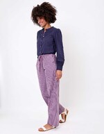 Striped organic cotton trousers femme La Fiancée