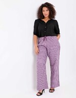 Striped organic cotton trousers femme La Fiancée