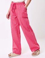 Striped organic cotton trousers femme La Fiancée