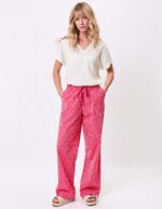 Striped organic cotton trousers femme La Fiancée