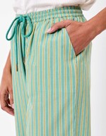 Striped organic cotton trousers femme La Fiancée