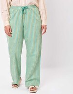 Striped organic cotton trousers femme La Fiancée