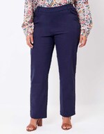 Fitted stretch cotton trousers femme La Fiancée