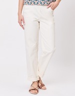 Fitted stretch cotton trousers femme La Fiancée
