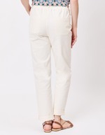 Fitted stretch cotton trousers femme La Fiancée