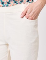 Fitted stretch cotton trousers femme La Fiancée