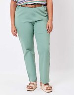 Fitted stretch cotton trousers femme La Fiancée