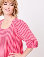 Striped organic cotton dress femme La Fiancée