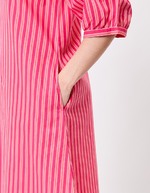 Striped organic cotton dress femme La Fiancée