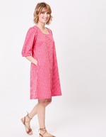 Striped organic cotton dress femme La Fiancée