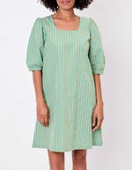 Striped organic cotton dress femme La Fiancée