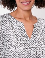 Organic cotton voile Tunisian collar dress femme La Fiancée