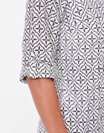 Organic cotton voile Tunisian collar dress femme La Fiancée