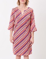 Organic cotton voile Tunisian collar dress femme La Fiancée