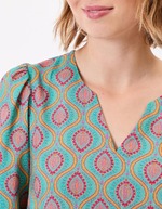 Flowy flared dress with 3/4 sleeves femme La Fiancée