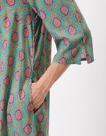 Flowy flared dress with 3/4 sleeves femme La Fiancée
