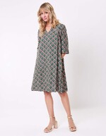 Flowy flared dress with 3/5 sleeves femme La Fiancée
