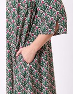 Flowy flared dress with 3/5 sleeves femme La Fiancée