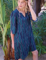 Flowy flared dress with 3/6 sleeves femme La Fiancée