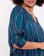 Flowy flared dress with 3/6 sleeves femme La Fiancée