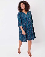Flowy flared dress with 3/6 sleeves femme La Fiancée