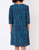 Flowy flared dress with 3/6 sleeves femme La Fiancée