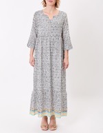 Long printed cotton voile dress femme La Fianc&eacute;e