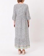 Long printed cotton voile dress femme La Fianc&eacute;e